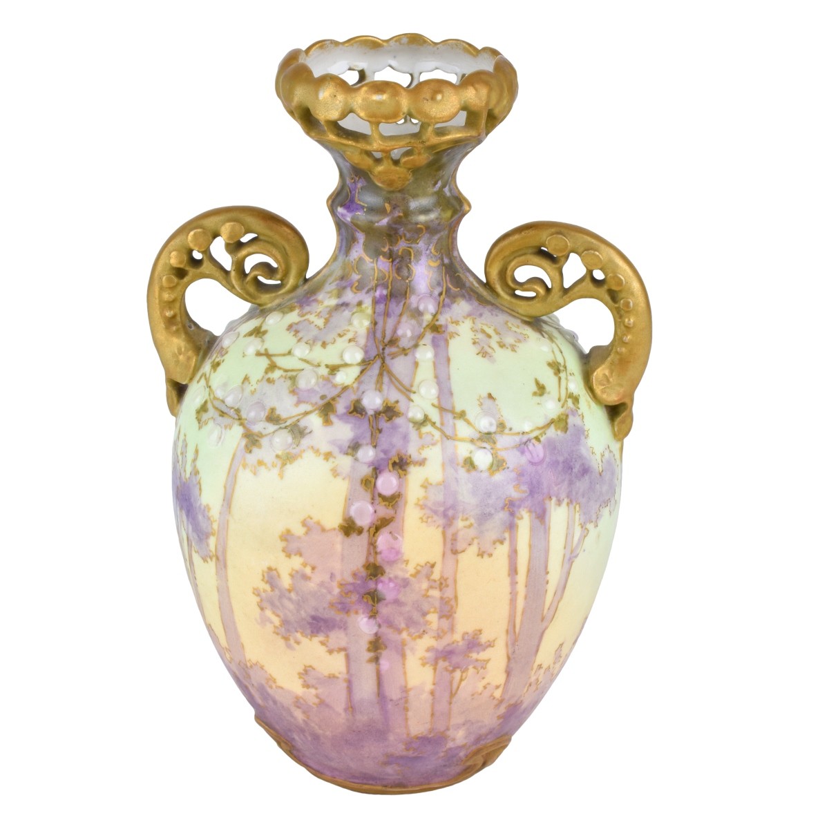 Amphora Art Nouveau Gres Bijoux Woodlands Vase