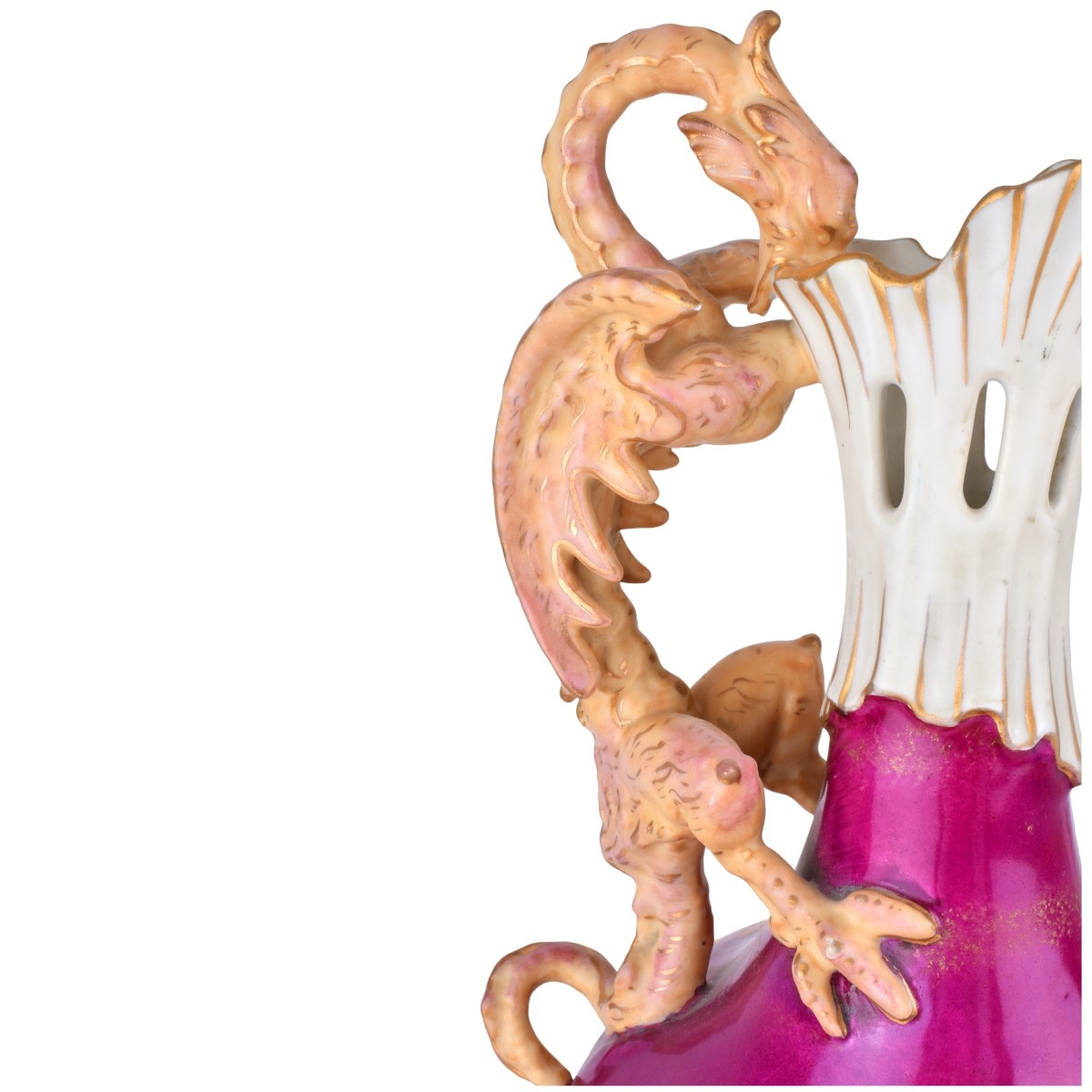 Turn Teplitz Amphora Ewer with Dragon