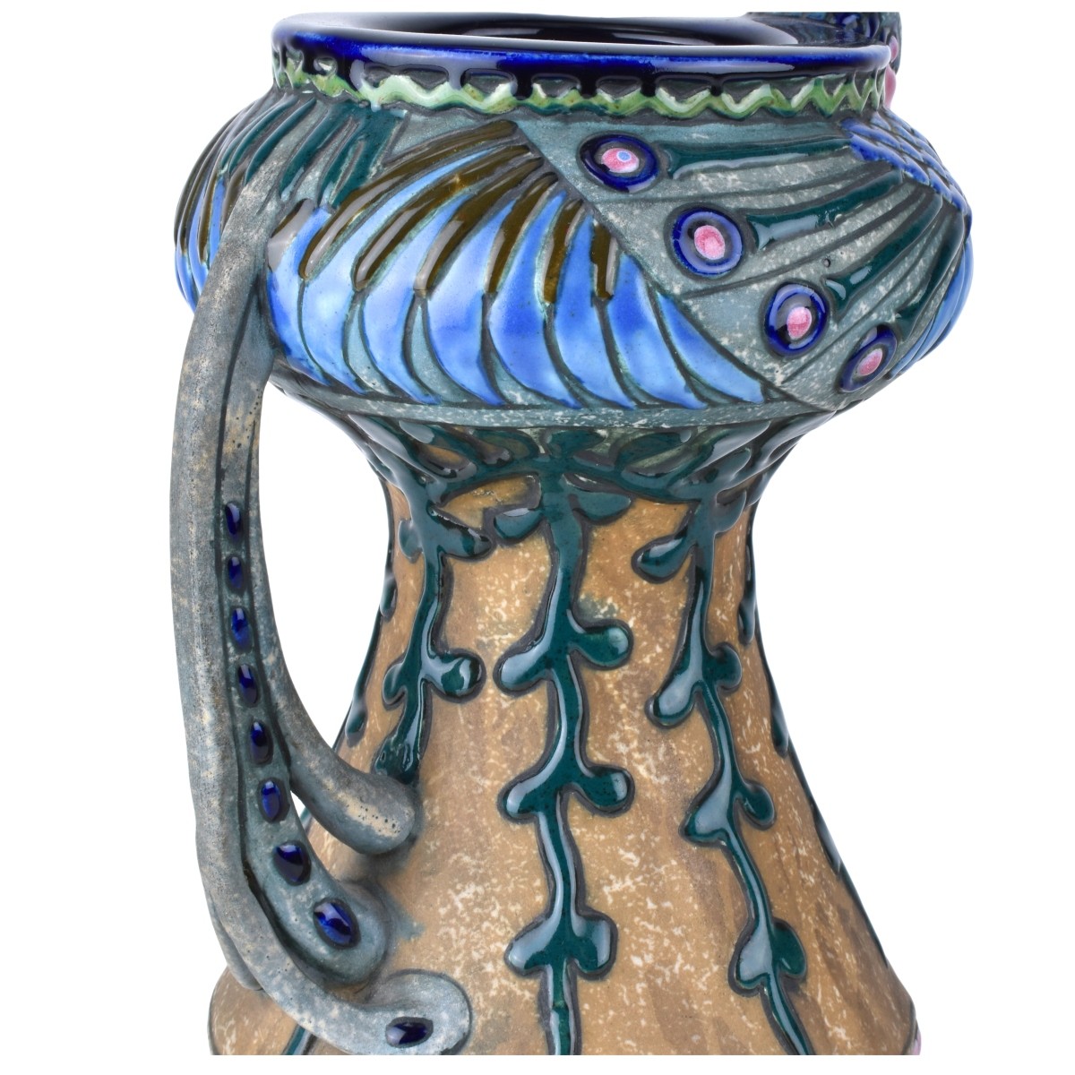 Werke Reissner Amphora Enamel Pottery Vase