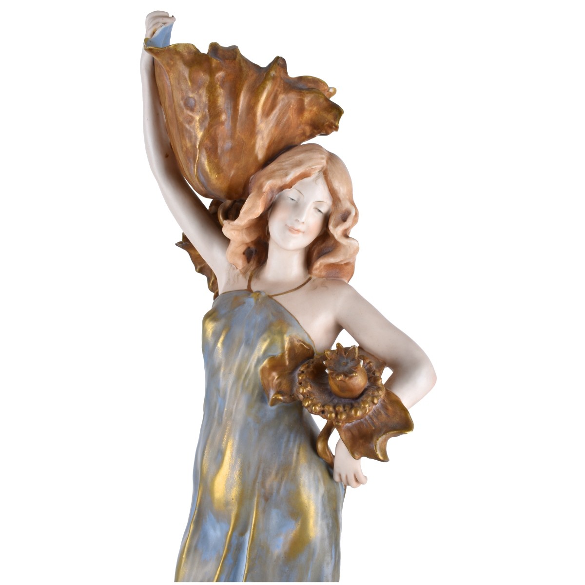 Tall Turn Teplitz Amphora Figural Centerpiece