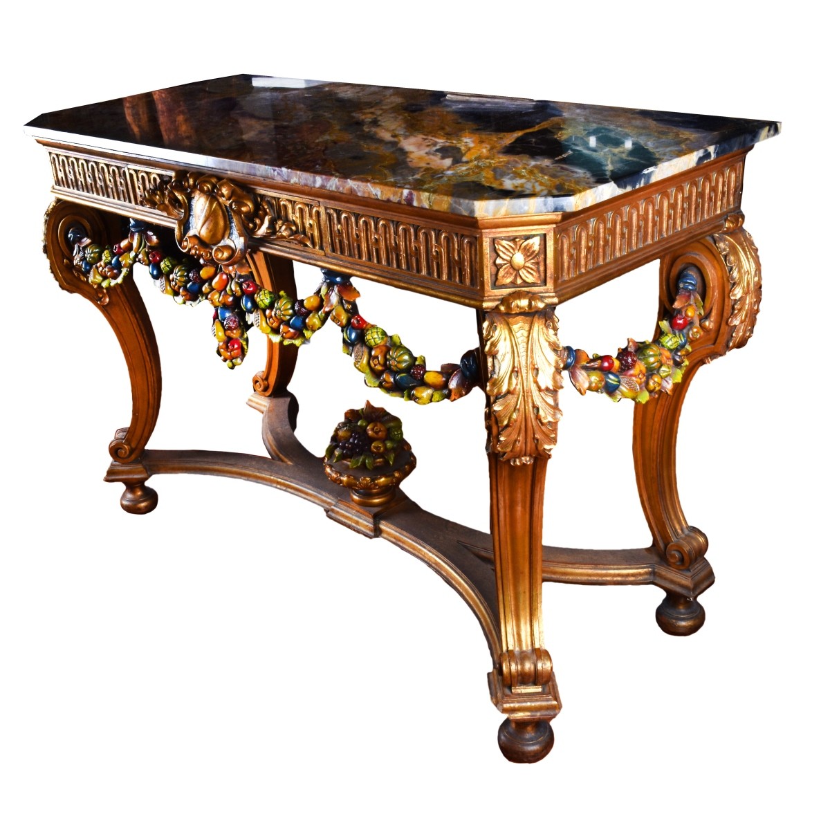 Italian Neoclassical Style Marble Top Console