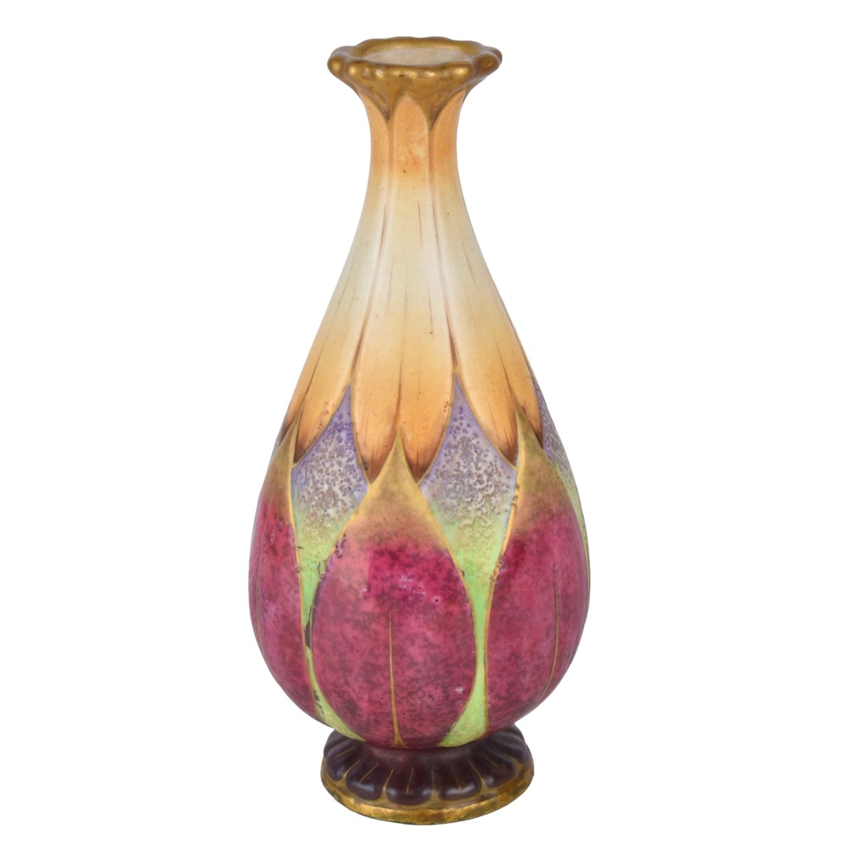 Amphora Leaves Pottery Vase