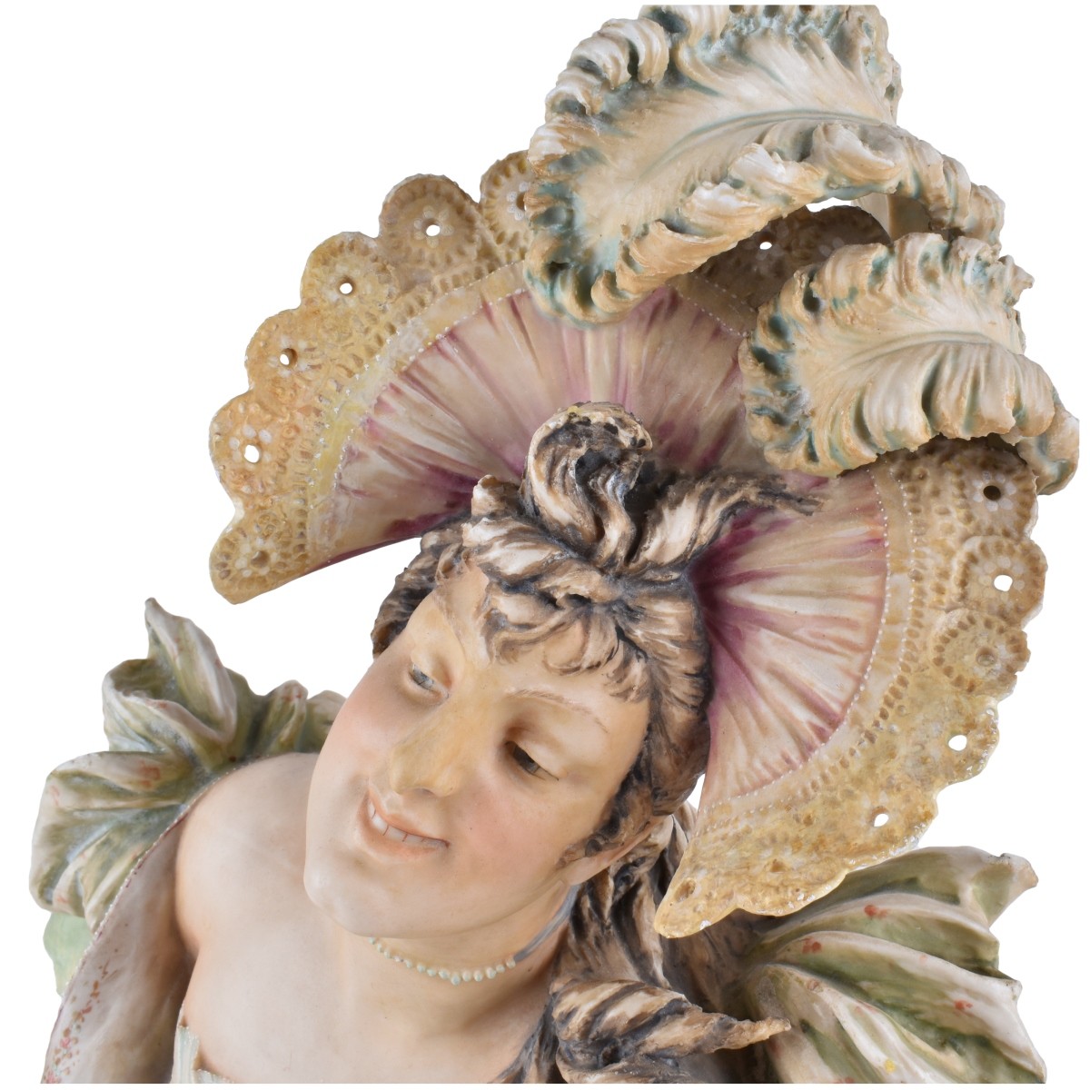 Turn Teplitz Art Nouveau Maiden Figural Bust