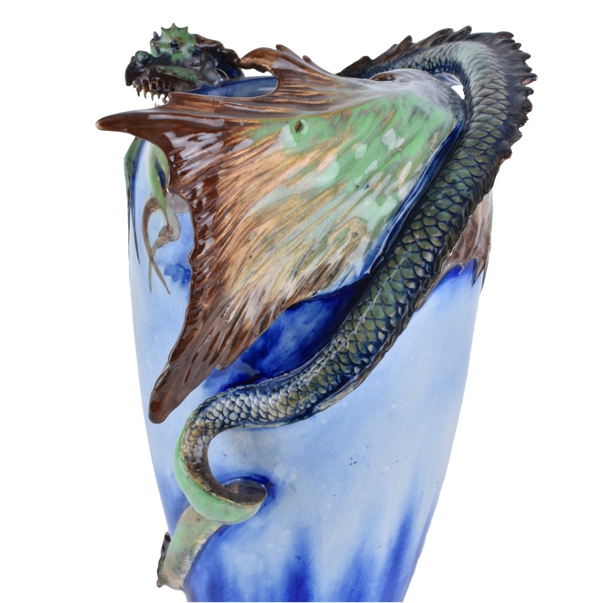 Amphora Art Nouveau Eastern Dragons Vase