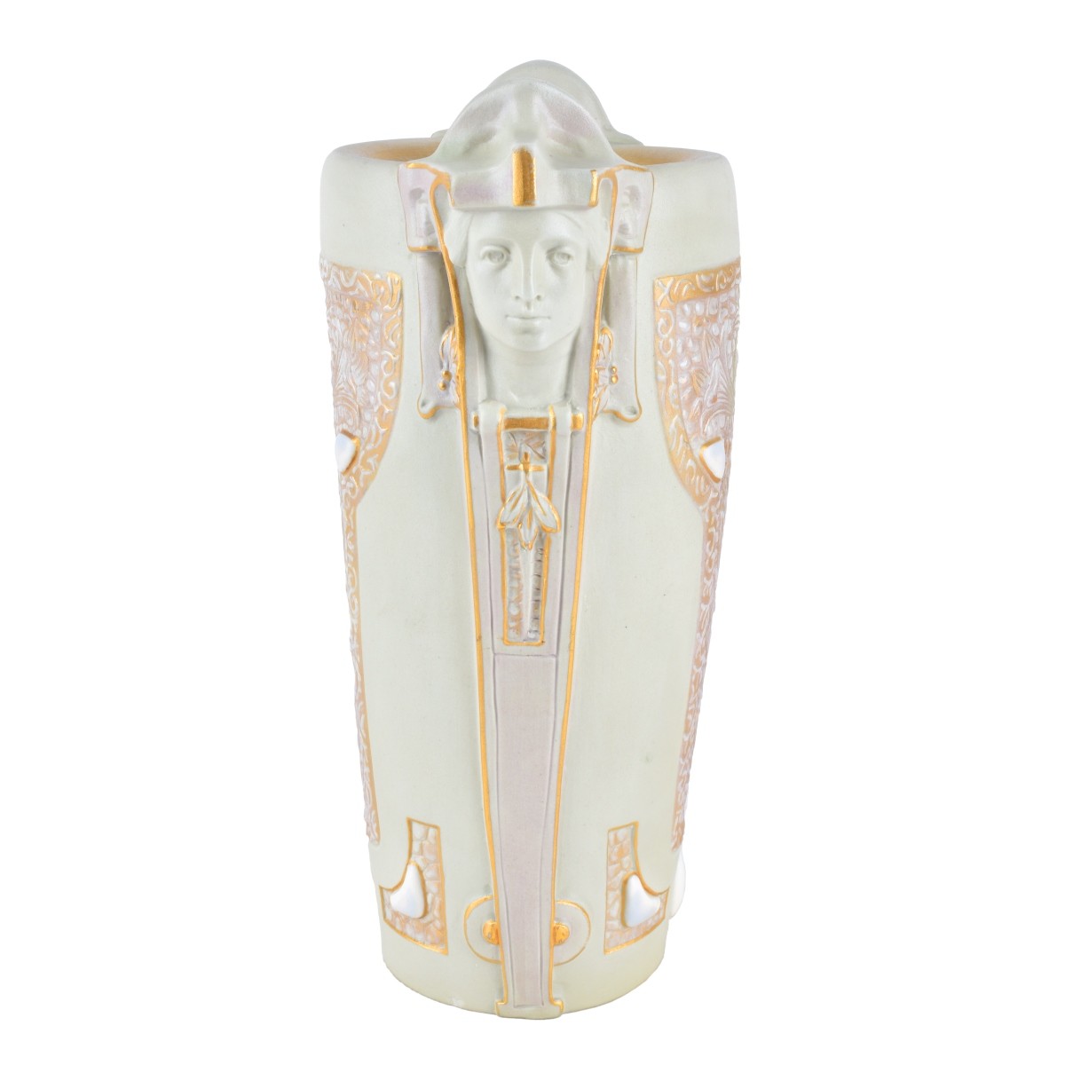Ernst Wahliss Art Nouveau Ceramic Figural Vase
