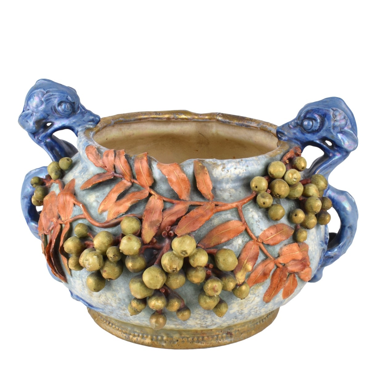 Art Nouveau Amphora Handled Edda Pottery Bowl