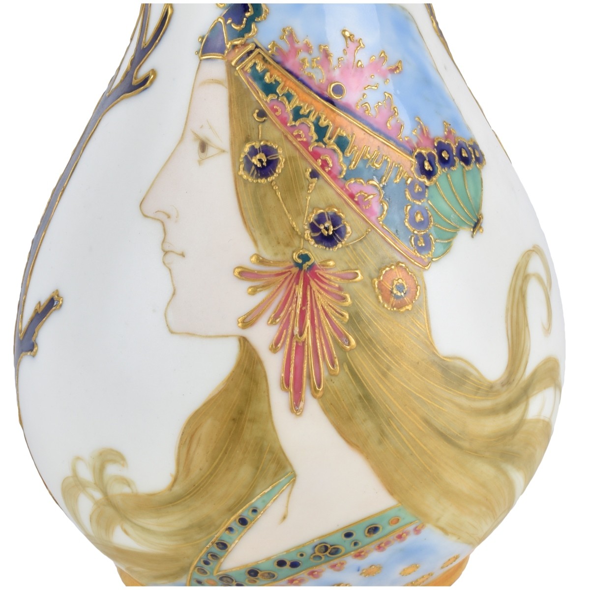 Amphora Maiden Portrait Pottery Vase