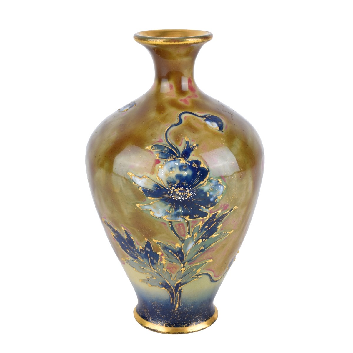 Turn Teplitz Amphora Porcelain Maiden Vase