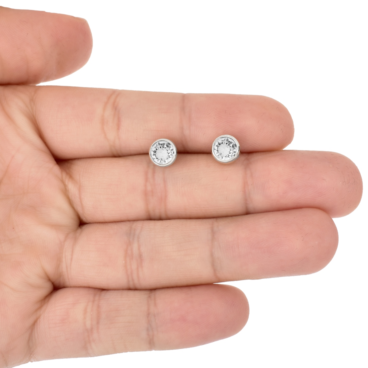1.60ct TW Diamond and 14K Gold Ear Studs