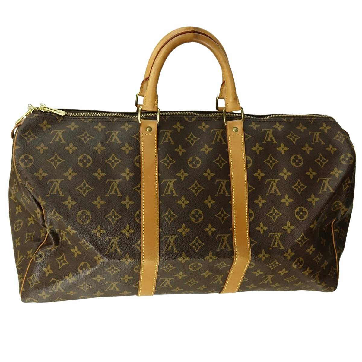Louis Vuitton Brown Monogram Keepall 50 Travel Bag