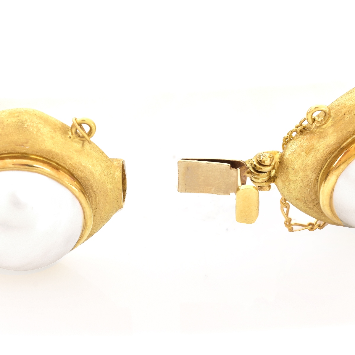 Italian Mabe Pearl and 18K Gold Bracelet