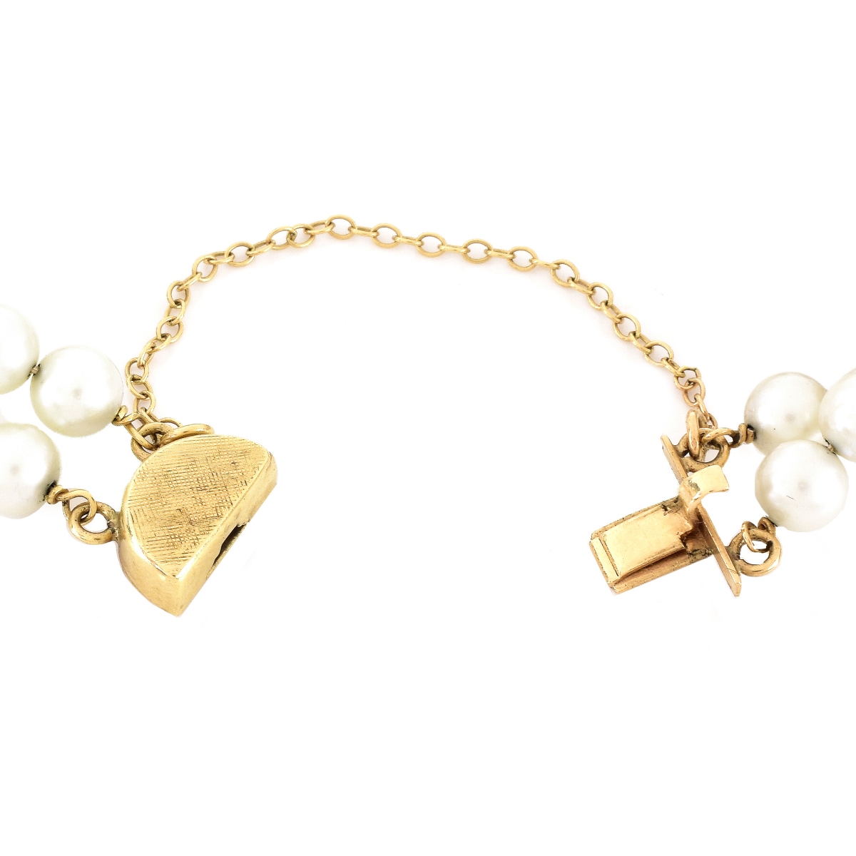 Vintage Pearl and 14K Gold Bracelet