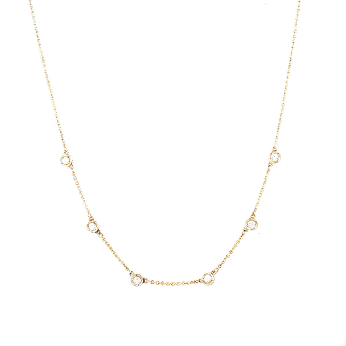 Diamond and 14K Gold Necklace