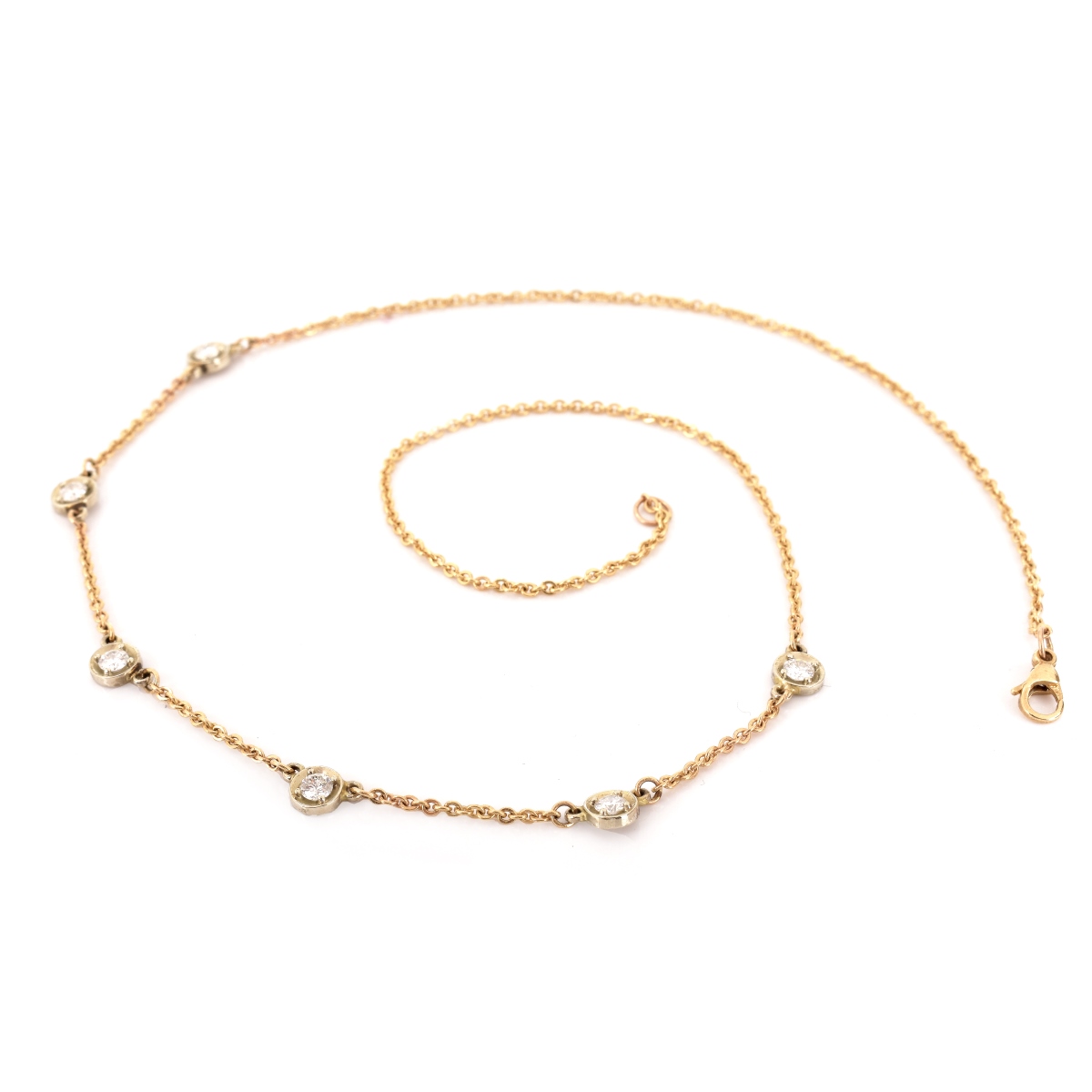Diamond and 14K Gold Necklace