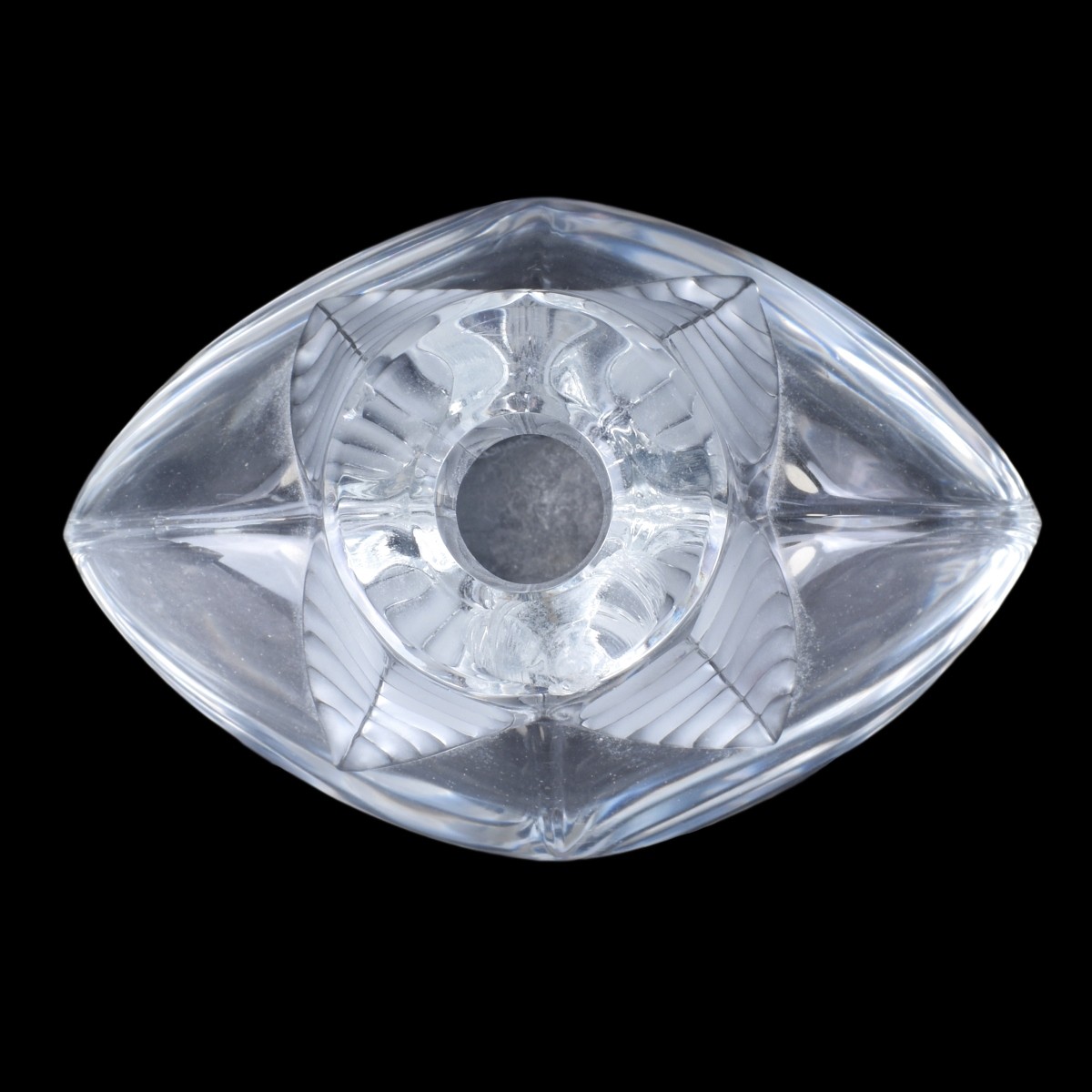 Lalique Crystal Bottle and Lalique Crystal Plaque