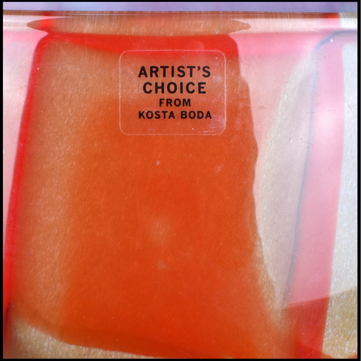 Artist's Choice from Kosta Boda Red Art Glass Bowl