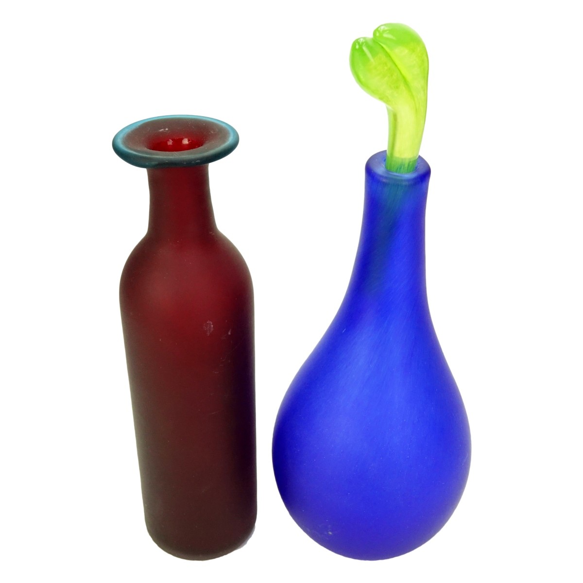 Grouping of Two (2) Art Glass Vases
