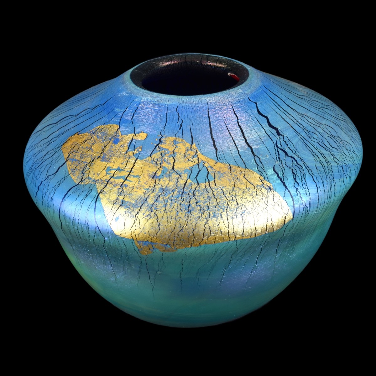 Three (3) Robert Eickholt Art Glass Vases