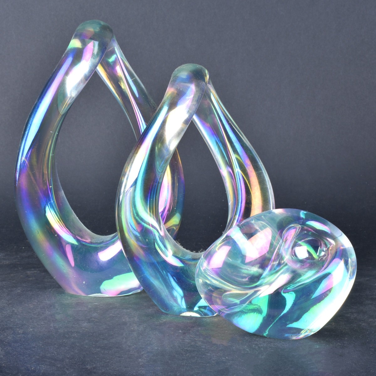 Five (5) Eickholt Art Glass Objects