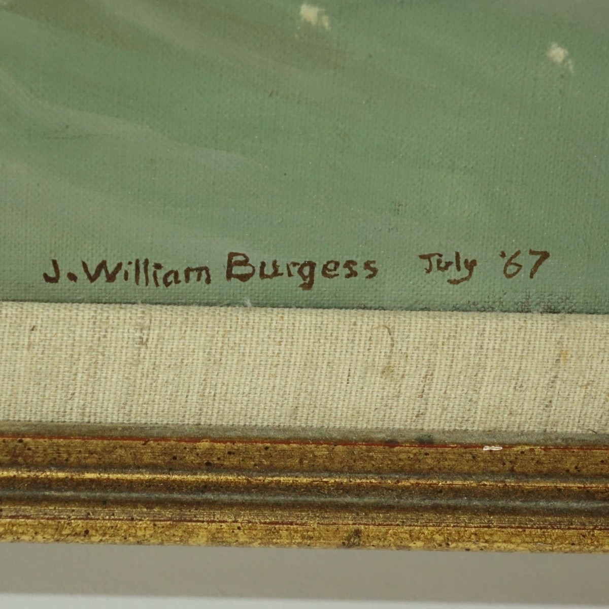 J William Burgess (20th C) Oil on Canvas