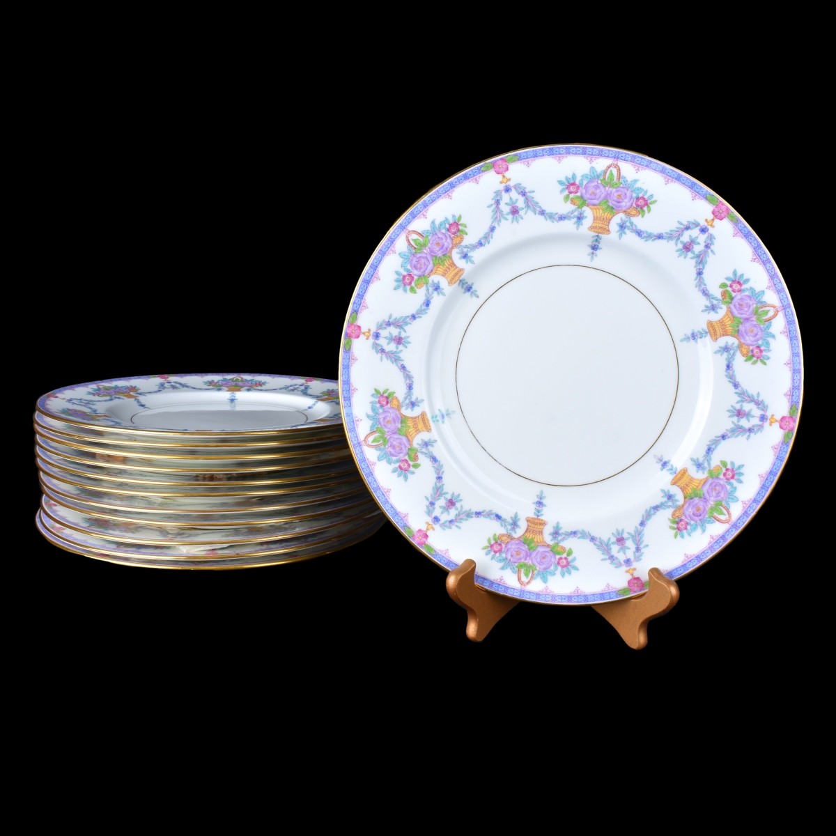 Set of Twelve (12) Minton English Porcelain Plates
