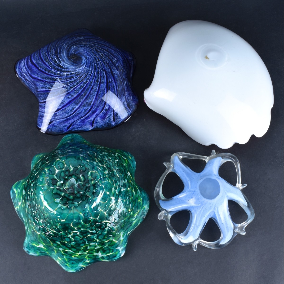 Four (4) Art Glass Bowls