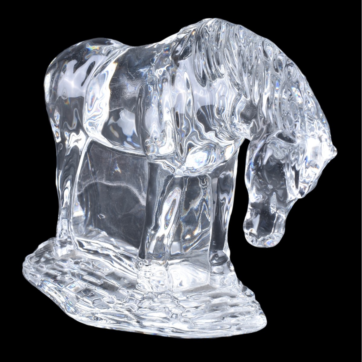 Two (2) Waterford Crystal Horse Figurines