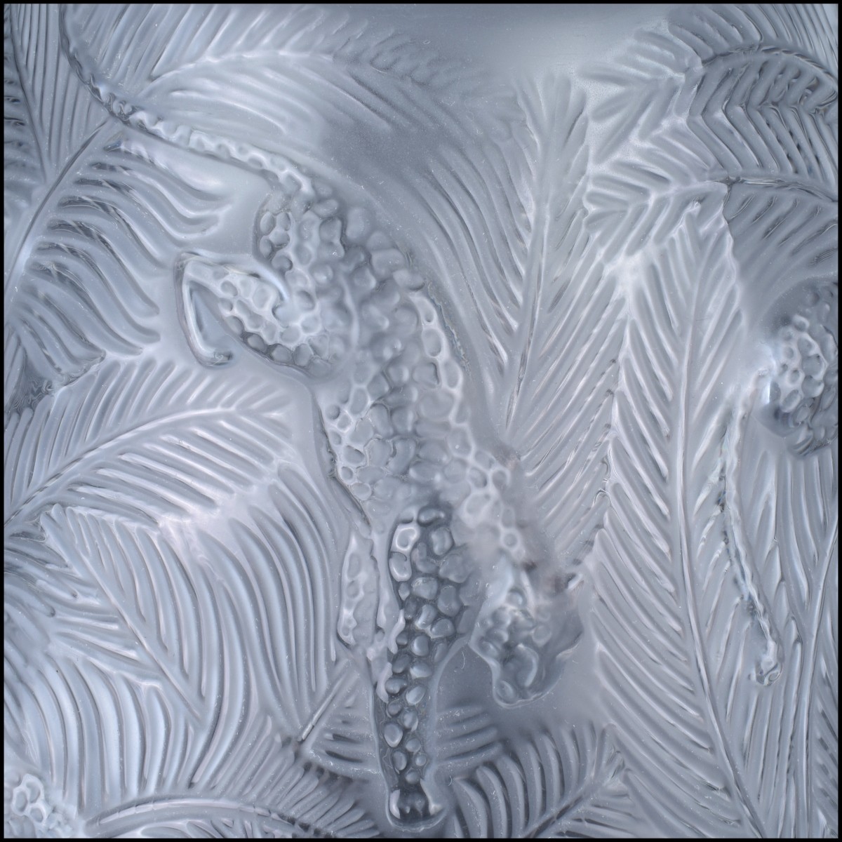 Lalique Crystal "Jungle Jaguar" Vase