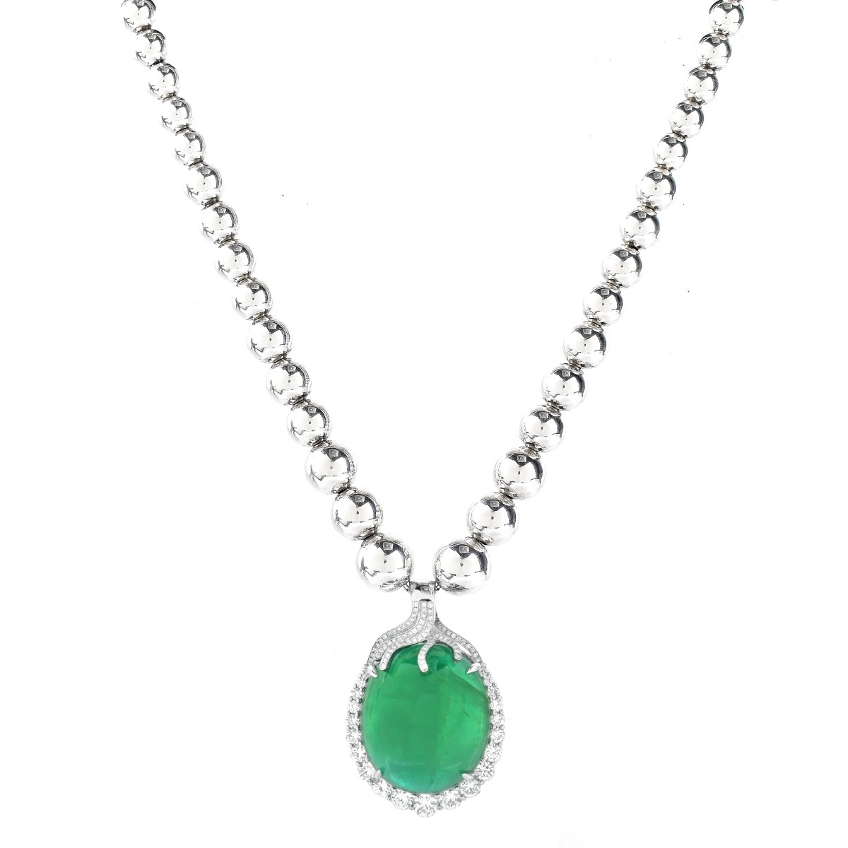 62.34ct Cabochon Emerald Pendant