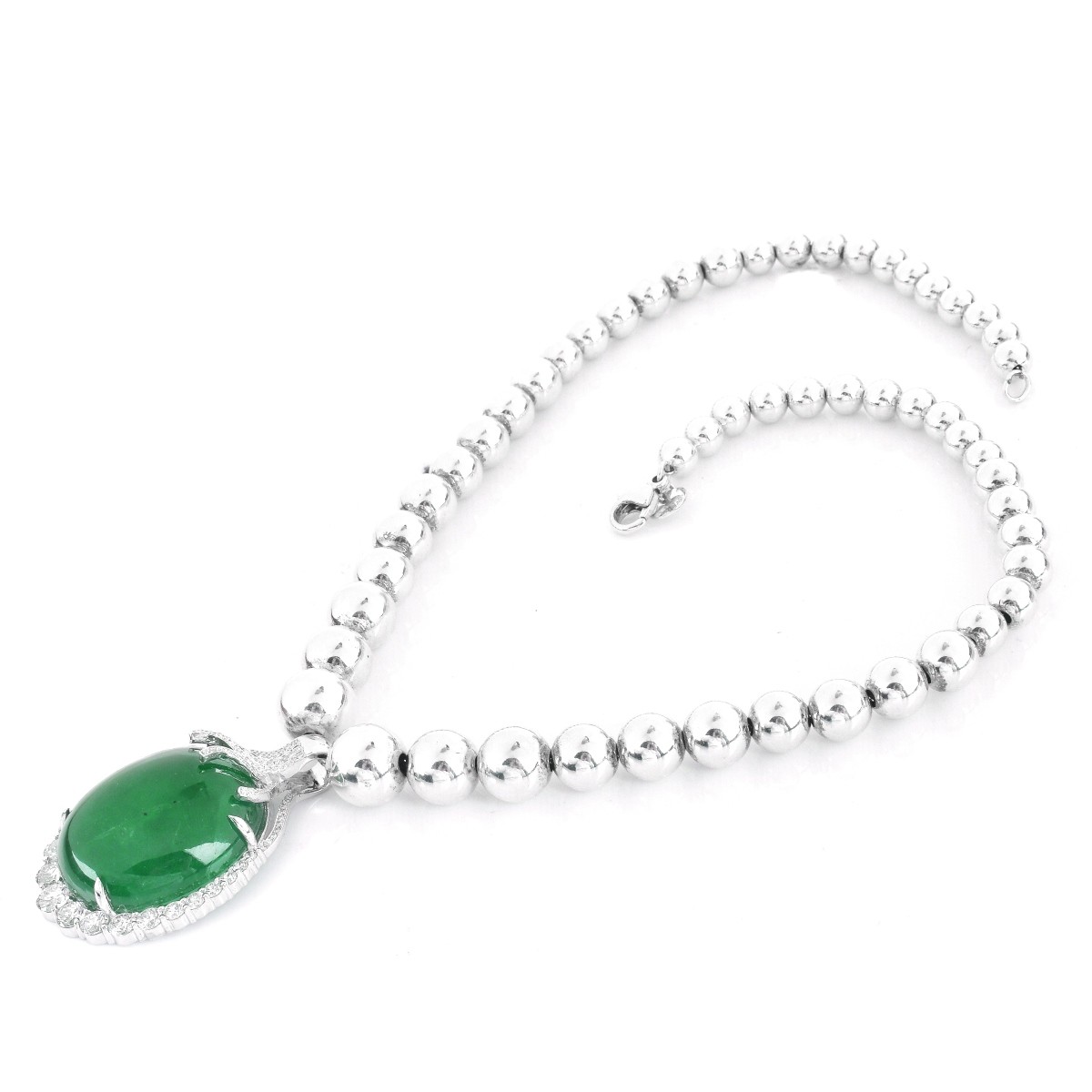 62.34ct Cabochon Emerald Pendant