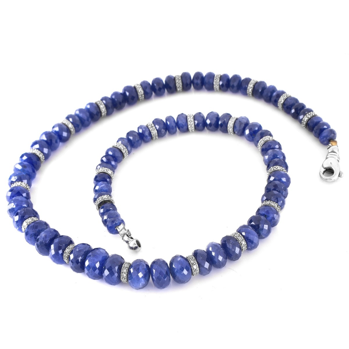 Sapphire, Diamond and 18K Gold Necklace
