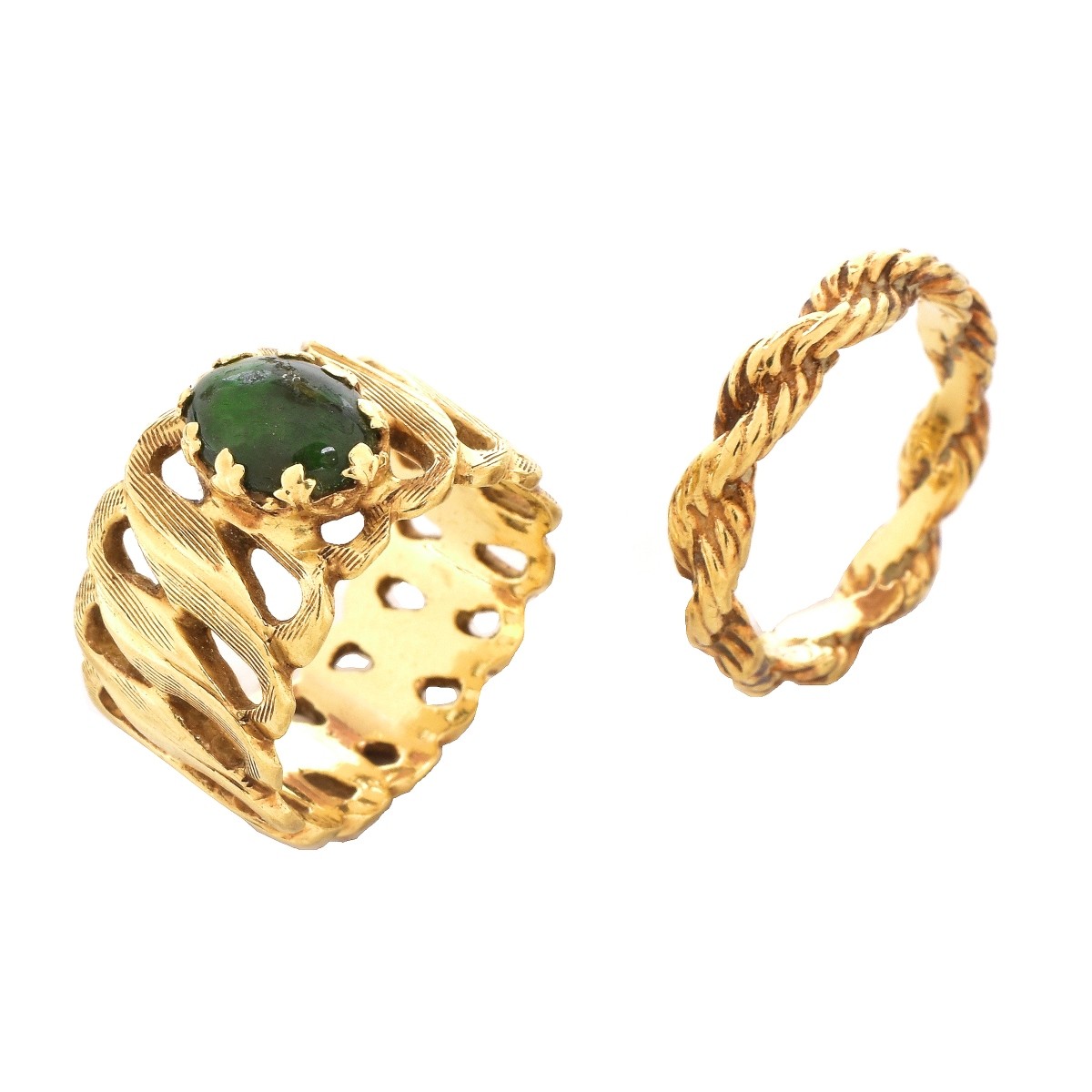 Two Vintage 14K Gold Rings