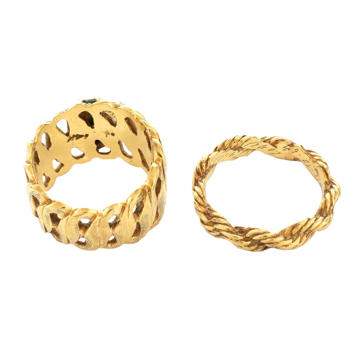 Two Vintage 14K Gold Rings