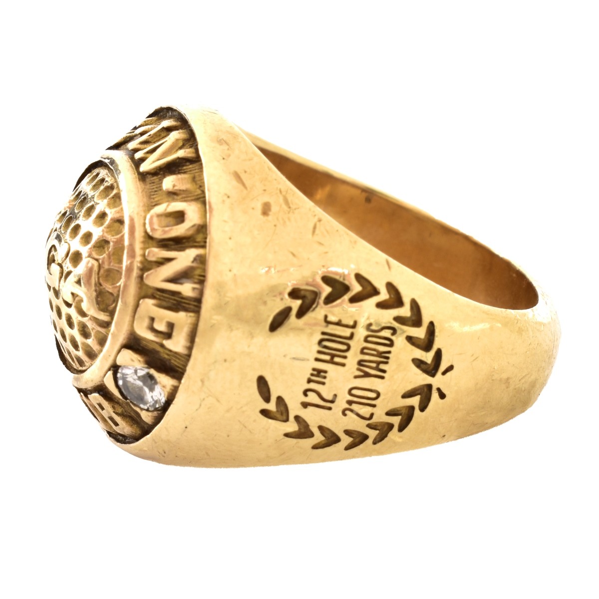 Vintage 10K Gold Hole in One Ring
