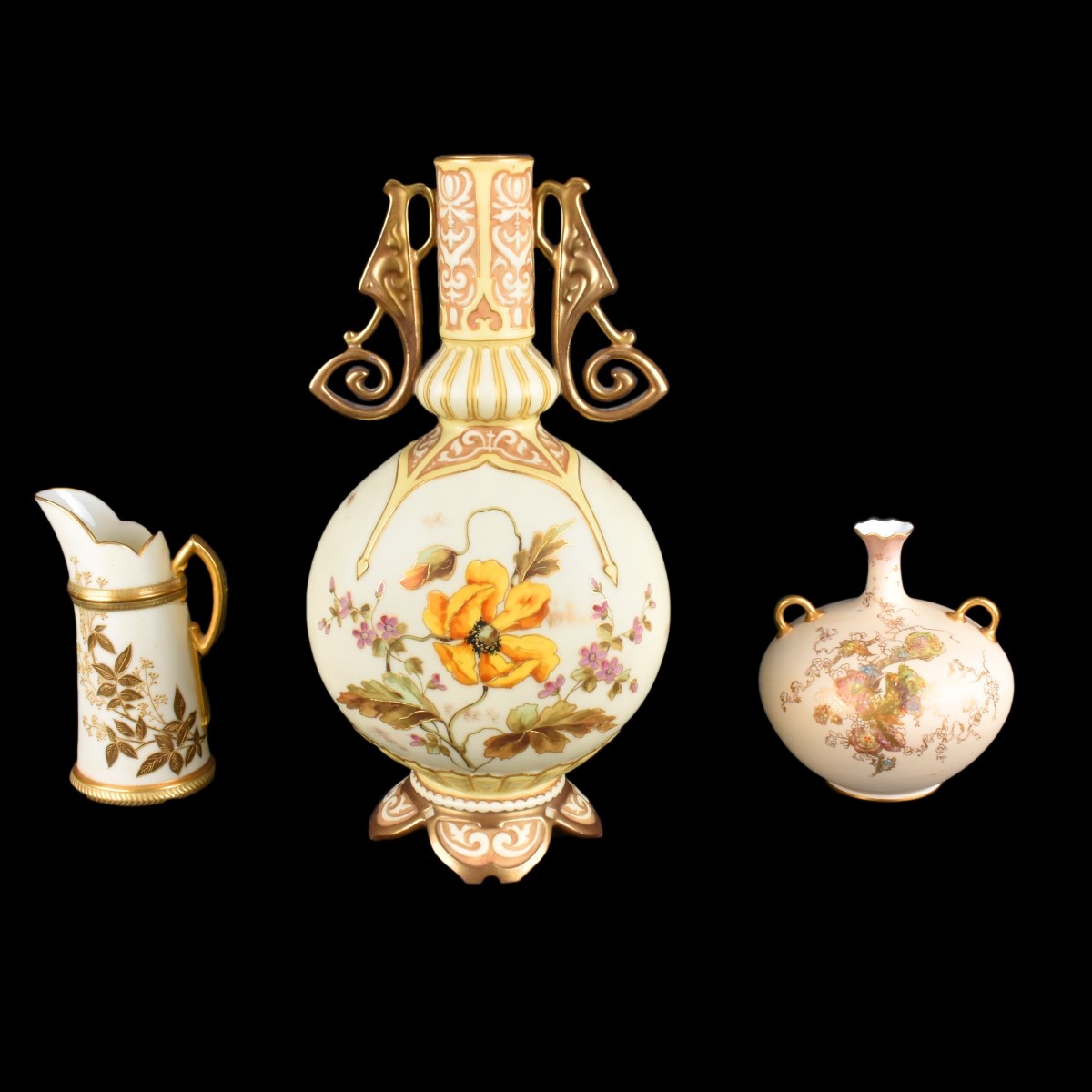 Three (3) European Porcelain Vases