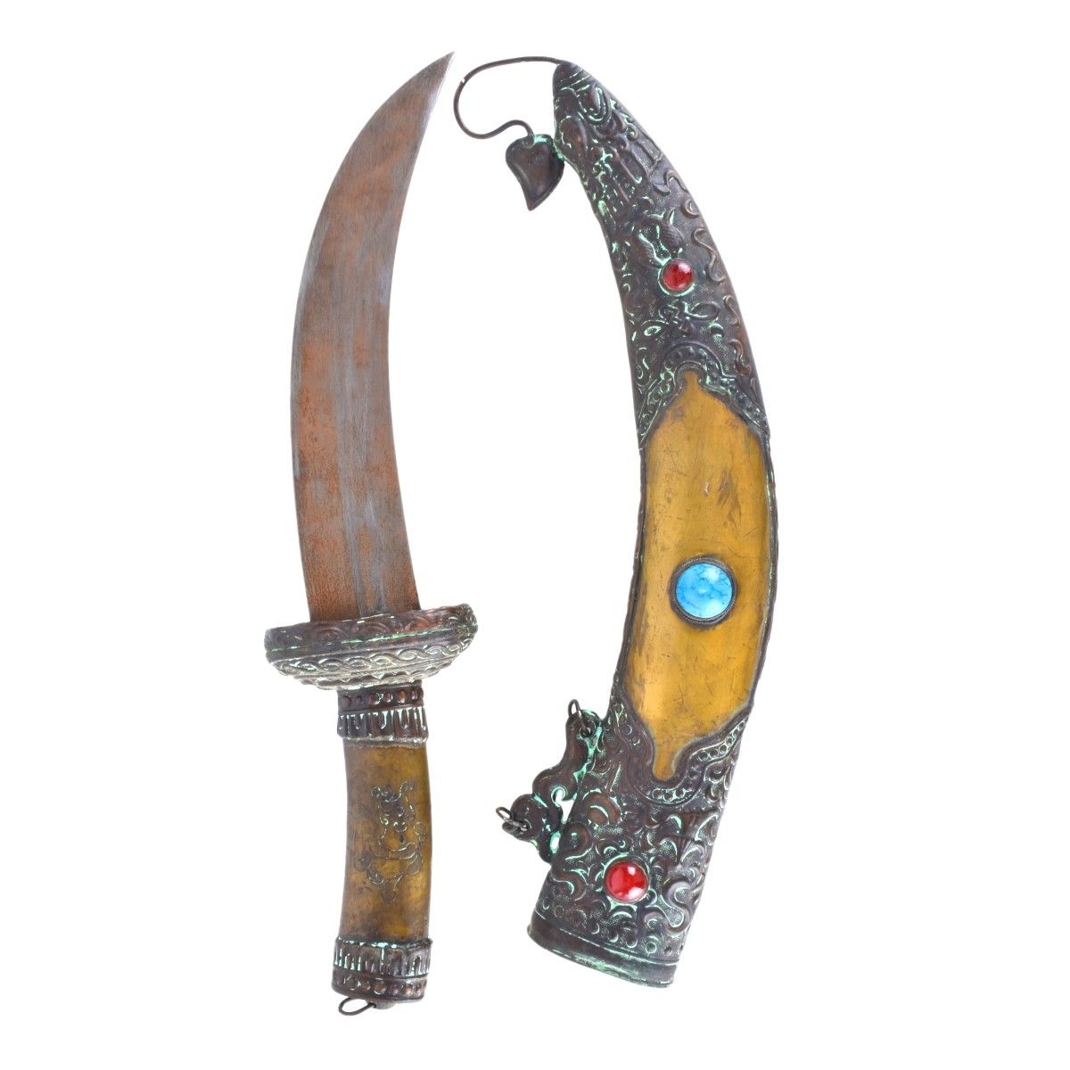 Tibetan Inlaid Short Swords
