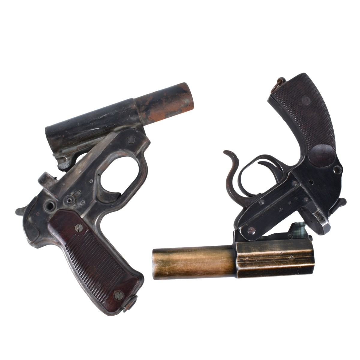 Two (2) Vintage Russian Flare Guns