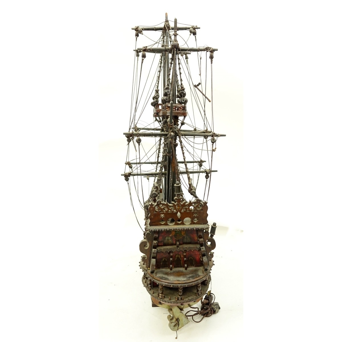 Antique Model Of A Spanish Galleon