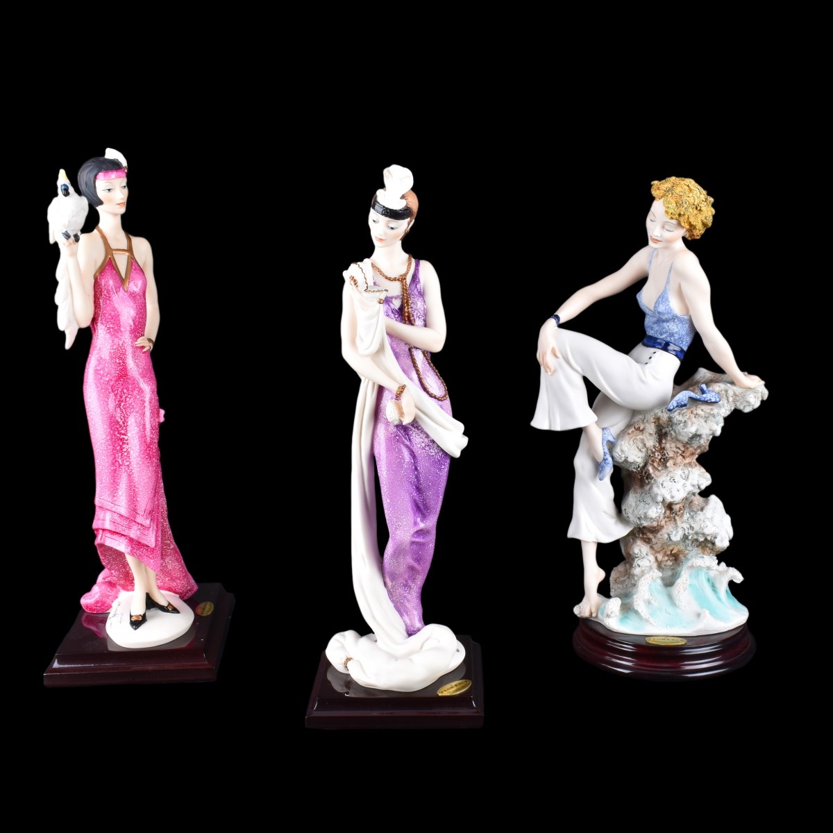 Three (3) Giuseppe Armani Polychrome Figurines