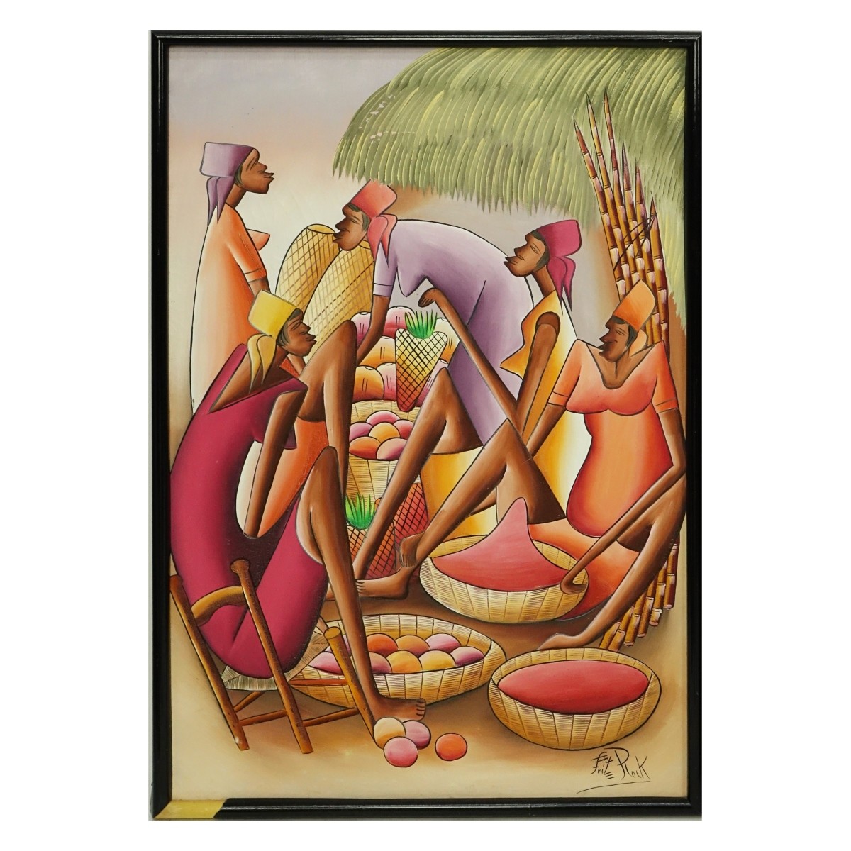 Fritz Rock Haitian Oil on Canvas