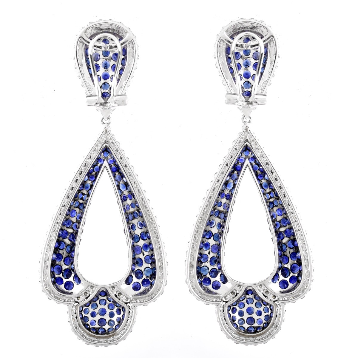 Sapphire, Diamond and 18K Gold Earrings