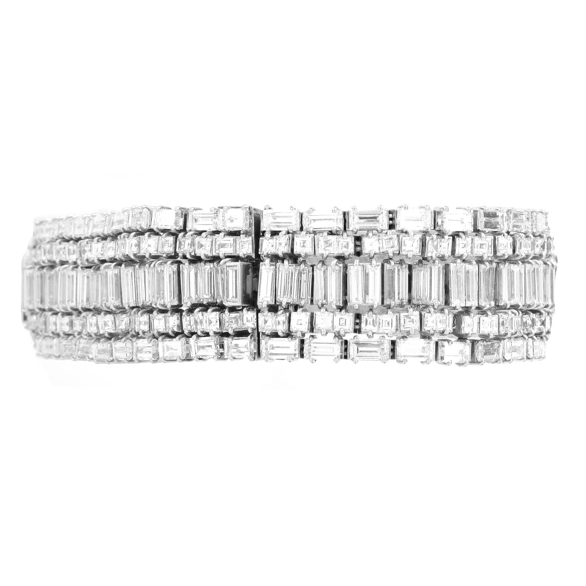 42.00ct Diamond, Sapphire and Platinum Bracelet