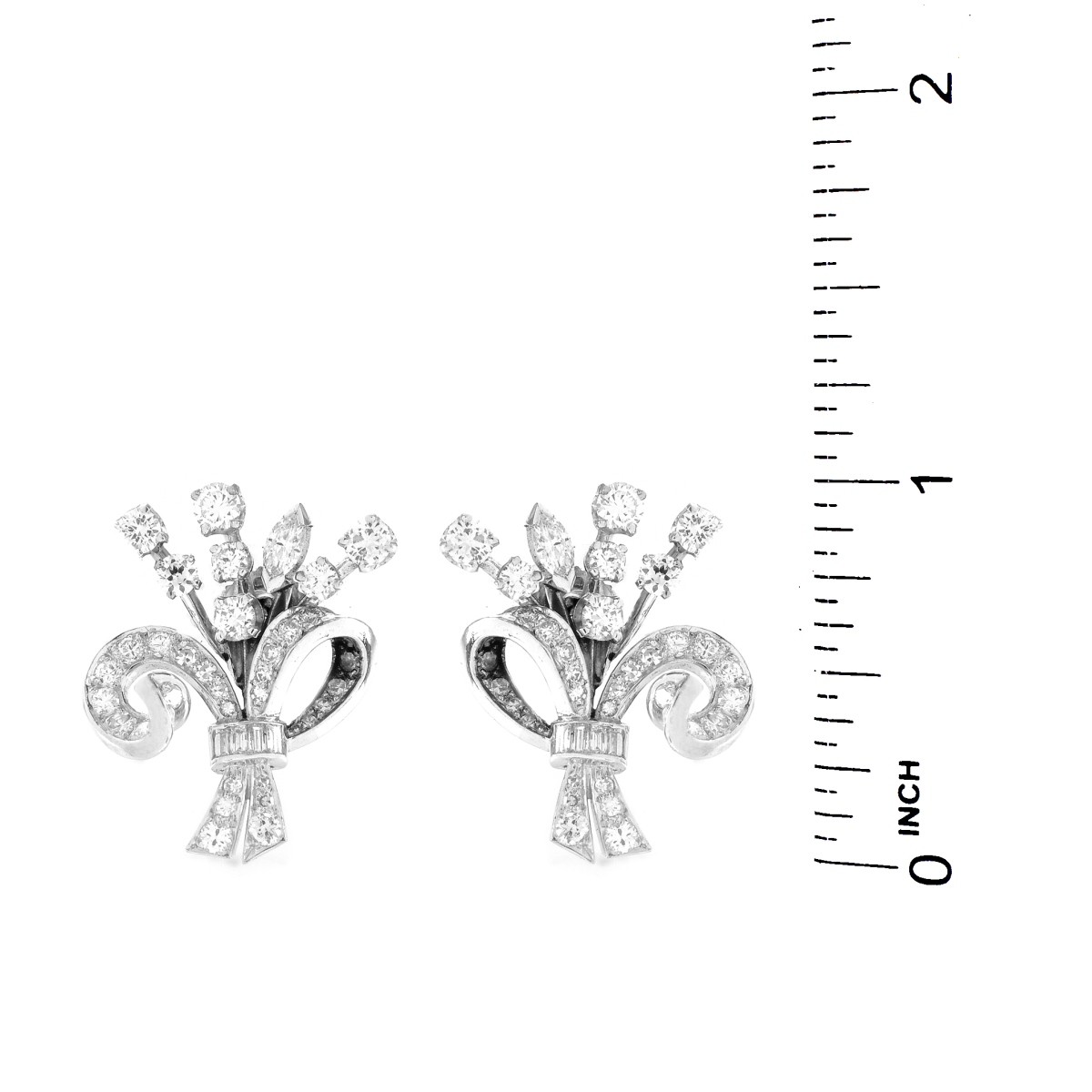 4.0ct TW Diamond and Platinum Earrings