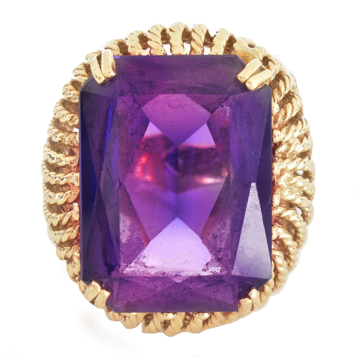 Vintage Amethyst and 14K Gold Ring