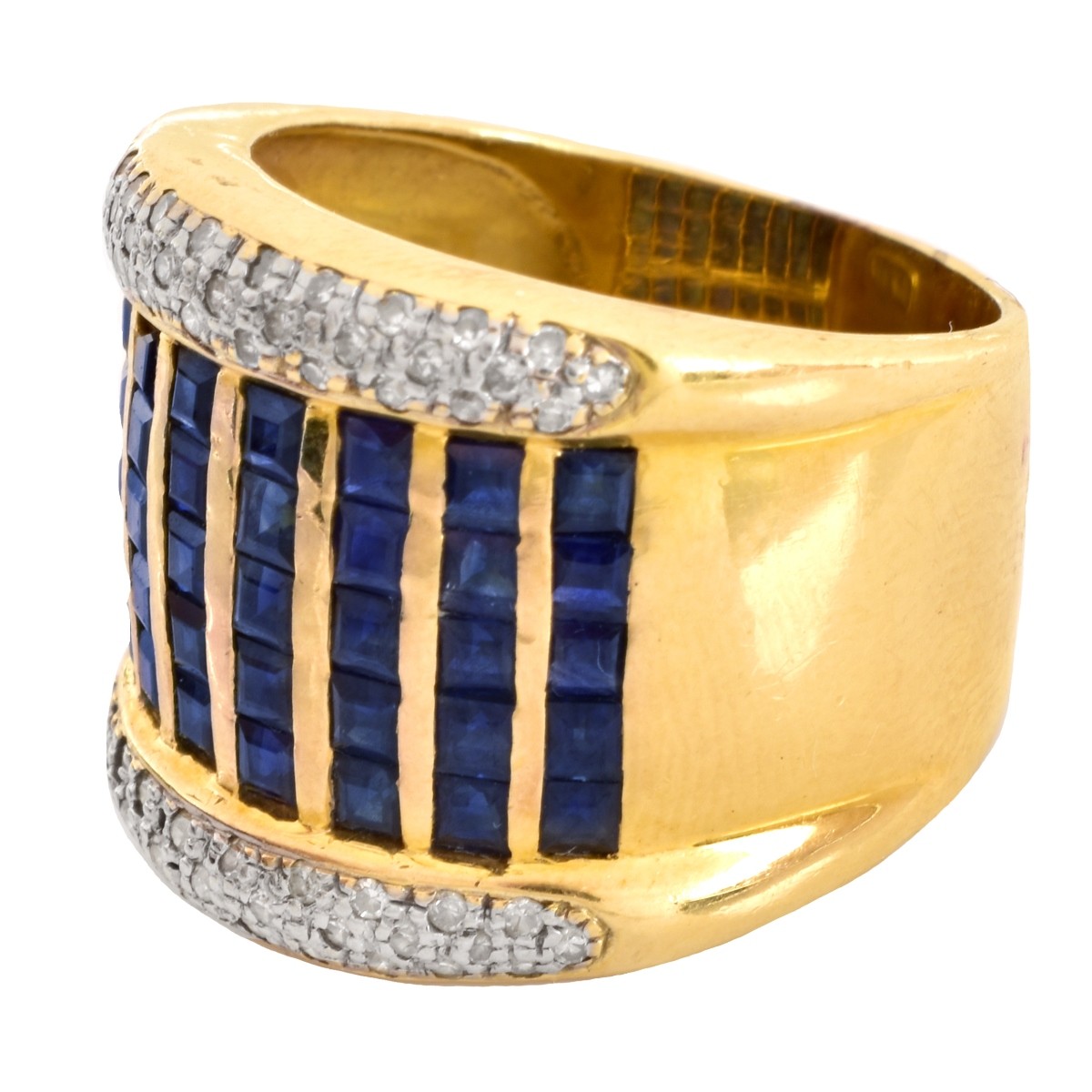 Sapphire, Diamond and 14K Gold Ring