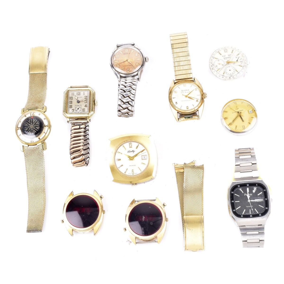 Collection of Ten Vintage Timepieces