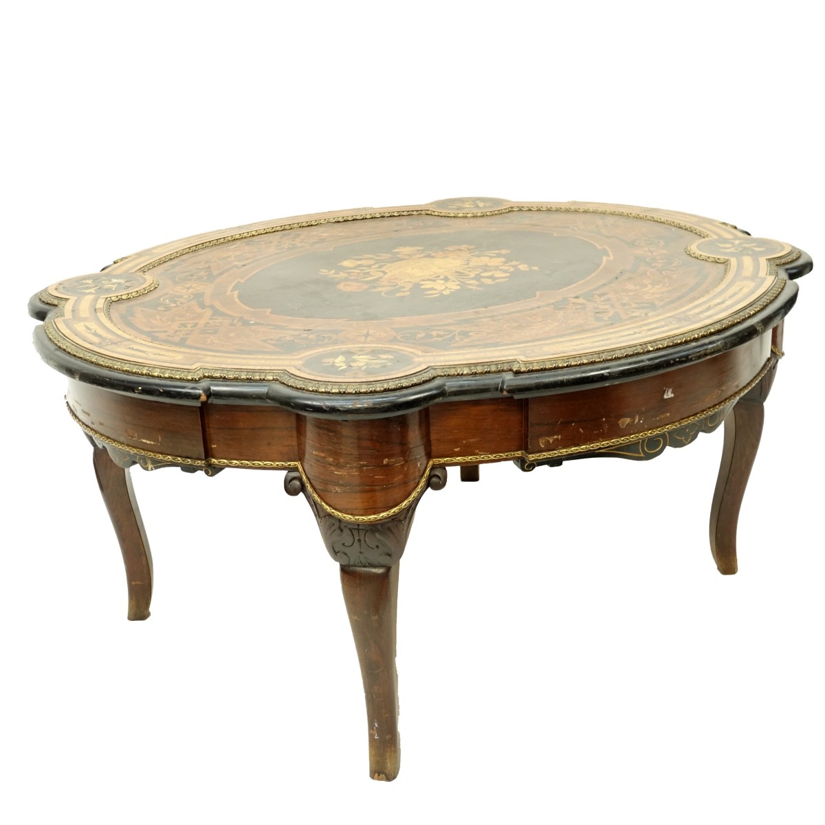 19th C Marquetry Coffee Table