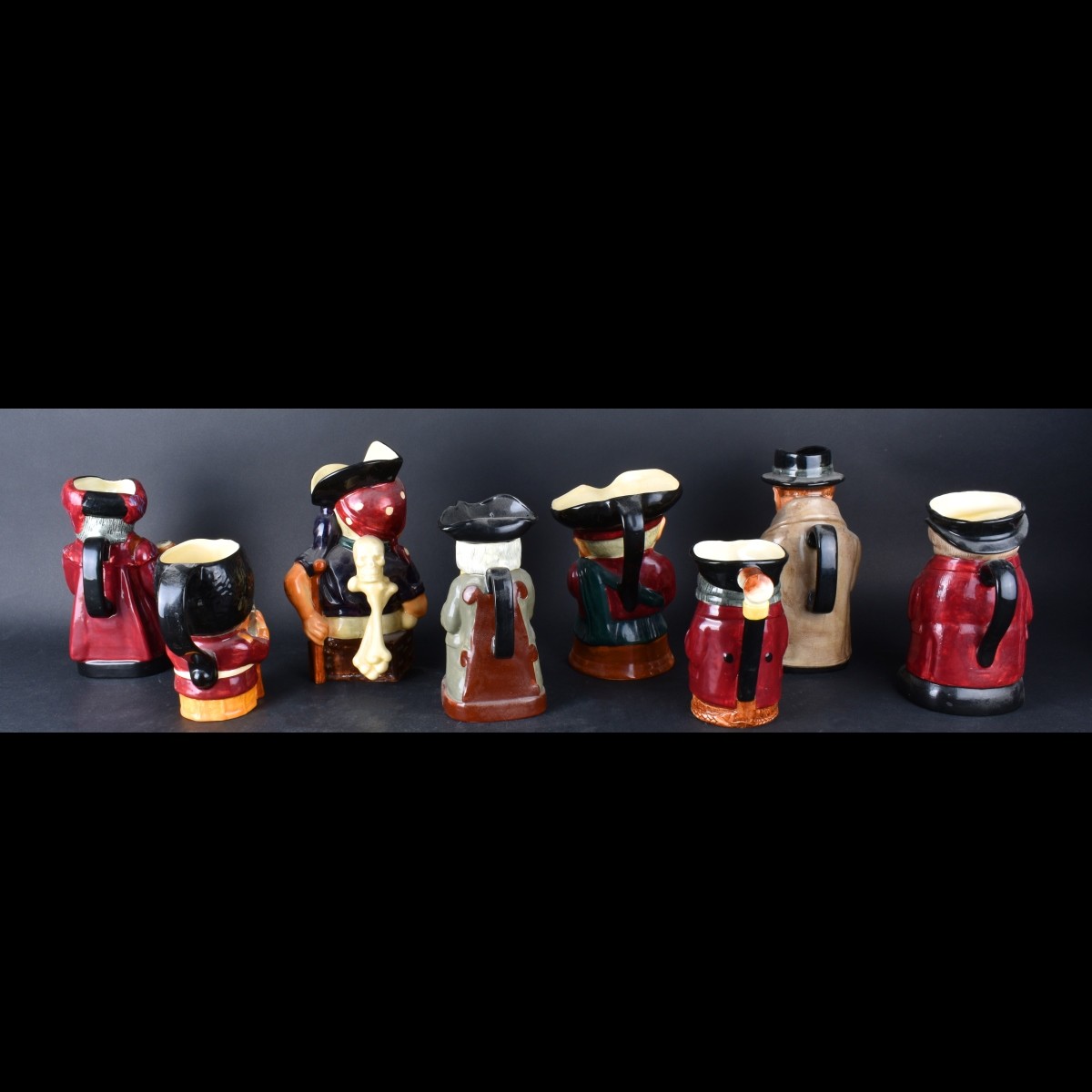 Grouping of Eight (8) Toby Jugs