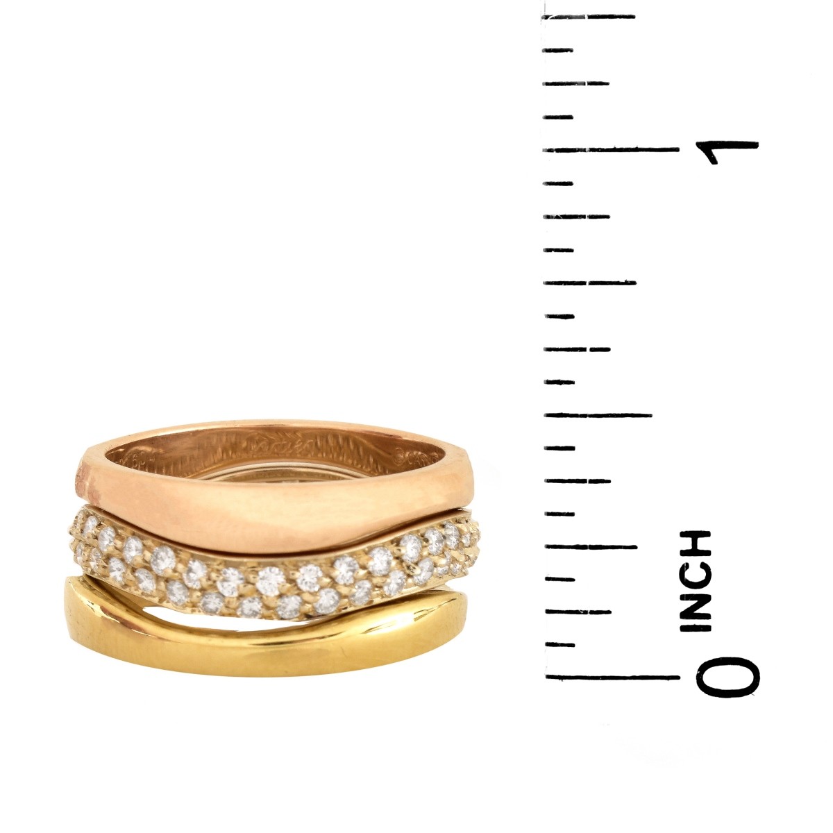 Cartier Diamond and 18K Gold Eternity Bands