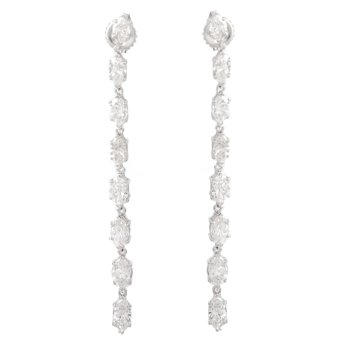 6.0ct Diamond and 14K Gold Earrings